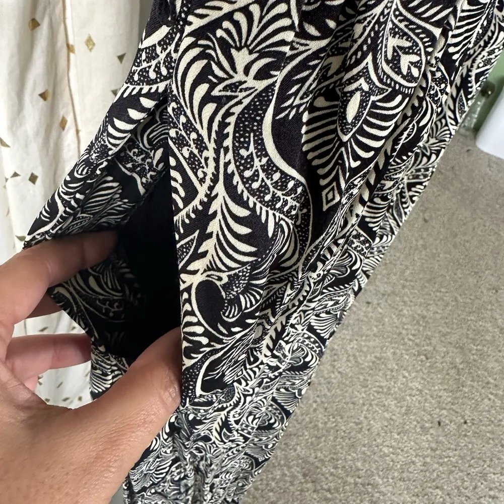 Zadie Boho Paisley Graphic Satin Flutter Sleeve Jumpsuit Petite 4P - Image 8