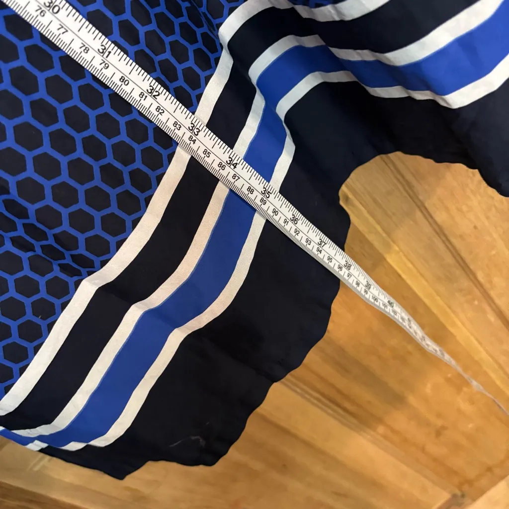 Tommy‎ Hilfiger Blue and Black Geometric Sleeveless Drees size L - Image 7