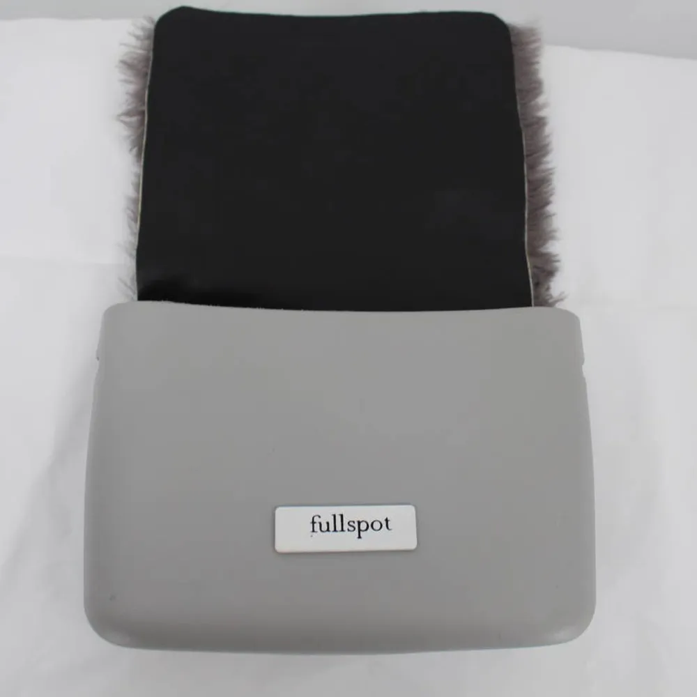 O Bag Italy Eva Compound Handbag Rubber Faux Fur Flap Magnetic Closure Grey Obag Gray - Image 8