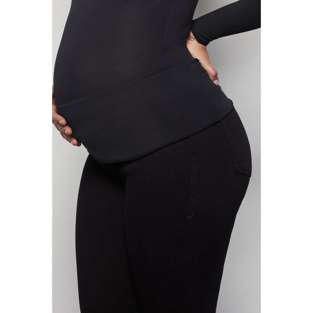 Good American The Home Stretch Maternity Skinny Jeans Black 0 NWT - Image 2