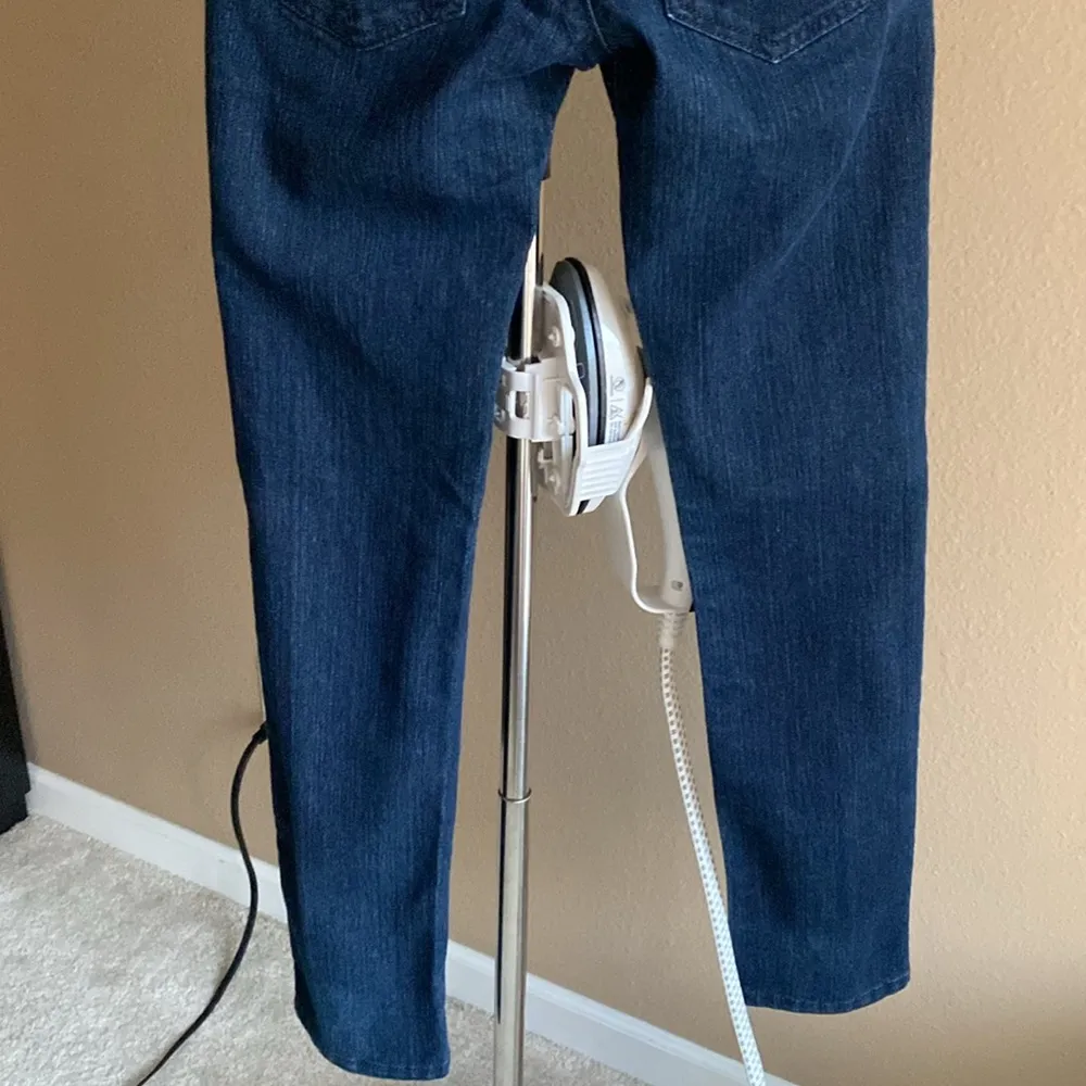 Size 24 tall low rise forever 21 dark wash denim straight leg blue jeans - Image 6