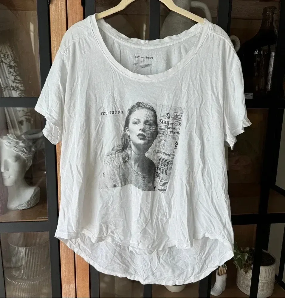 2017 Taylor Swift Reputation tee short sleeve eras tour album cover tshirt merch - Image 1