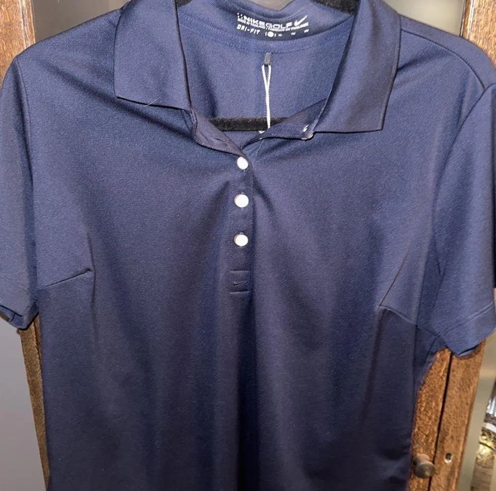 Nike Golf Dri-Fit Navy Polo - Image 2