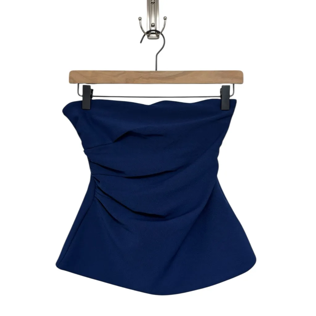 NWT Abercrombie Strapless Side Ruched Top in Navy Blue - Size XS - Image 5
