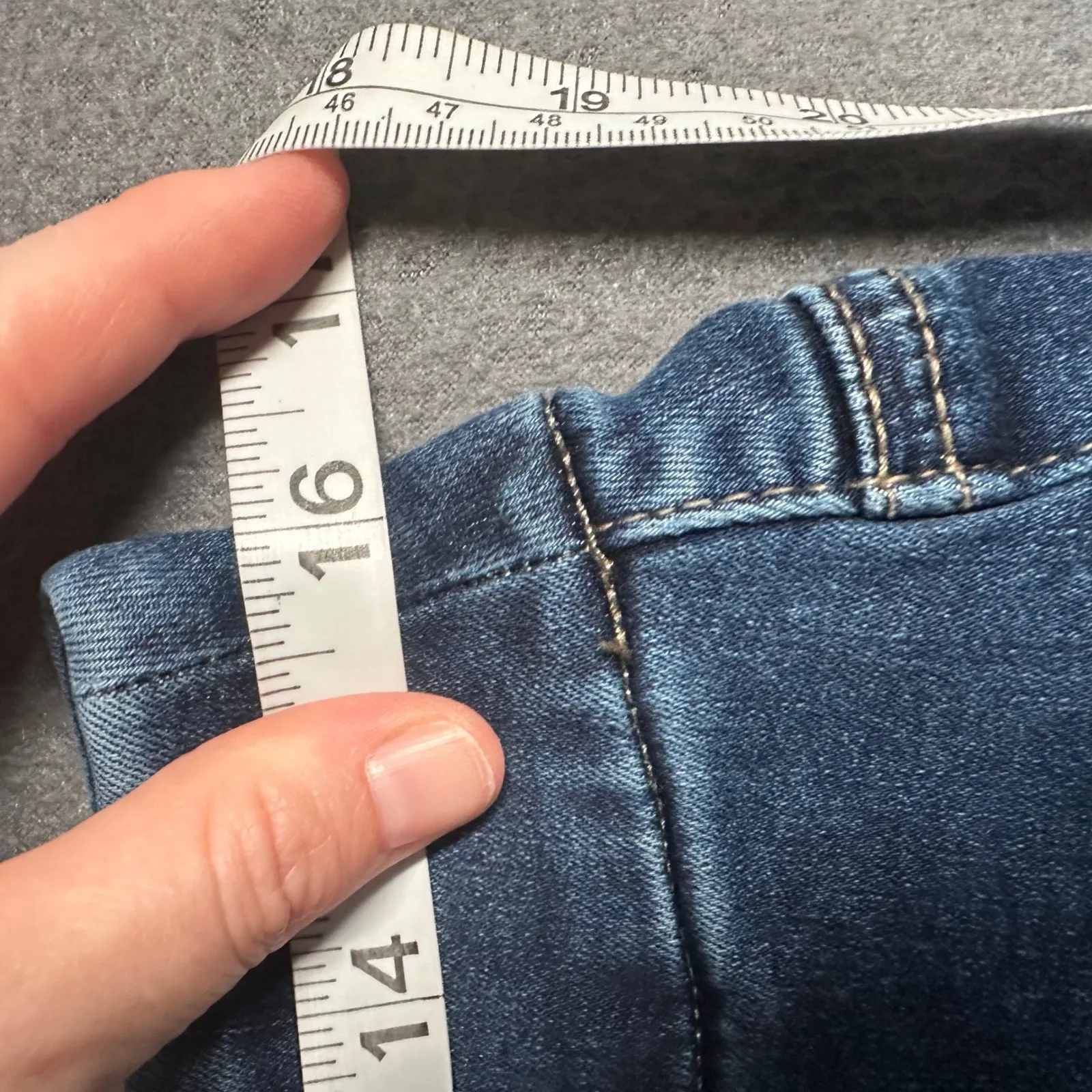 Chicos Perfect Stretch Nicky Jegging Jeans Womens 1R US 8 Blue Denim Hemmed - Image 9