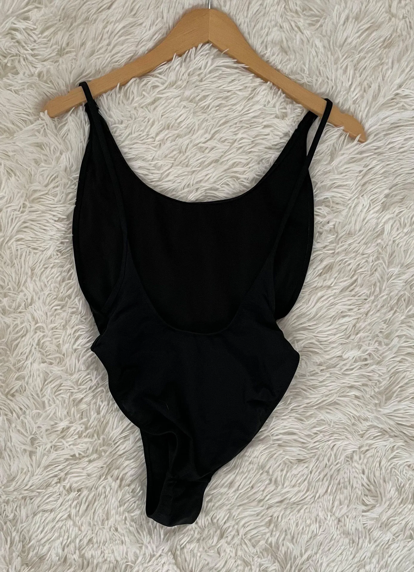 American Apparel swim black nylon tricot high cut one piece swimsuit - Image 5