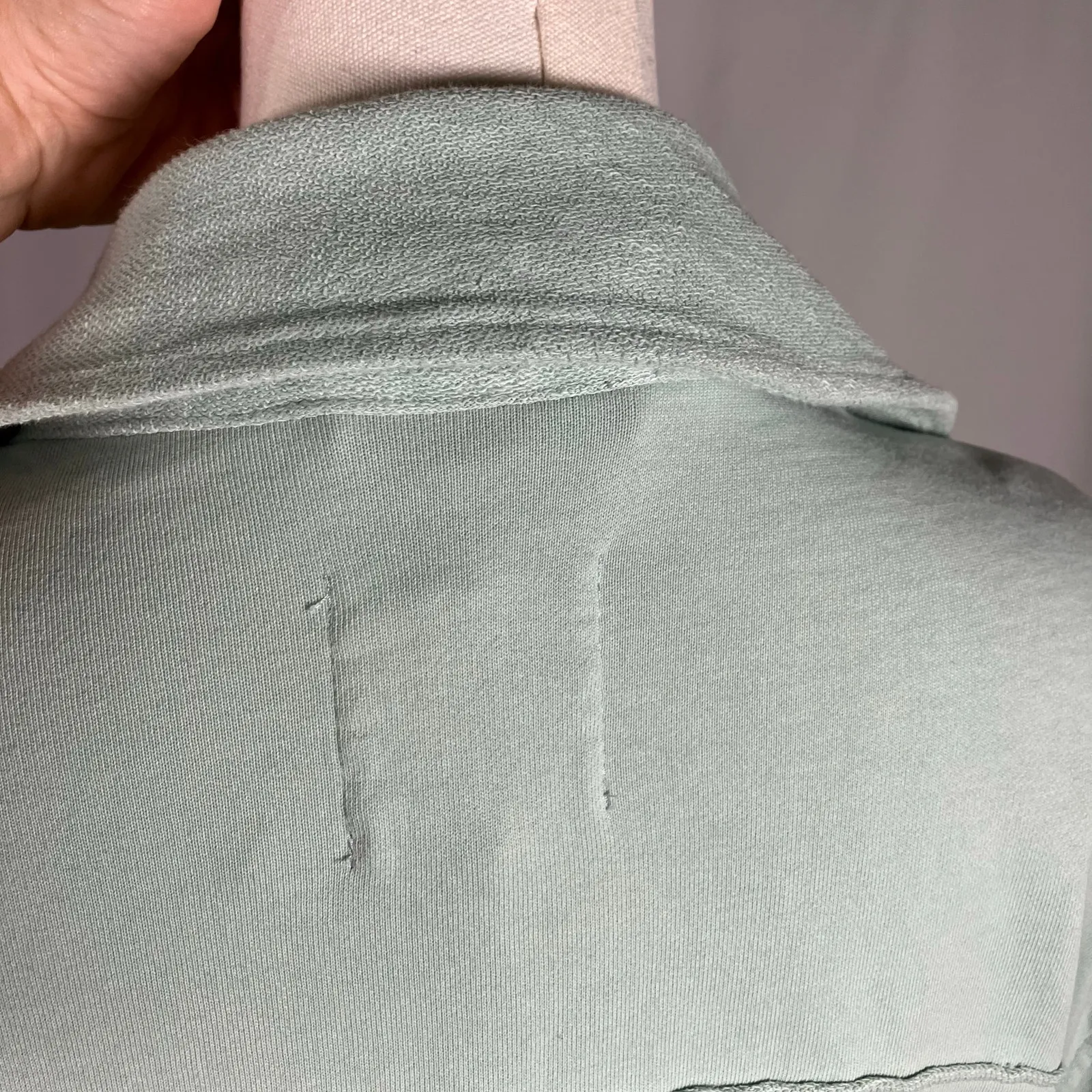 Avec Les Filles Mint Green‎ Jacket Size S Cotton Utility Pocket Button Relaxed - Image 7