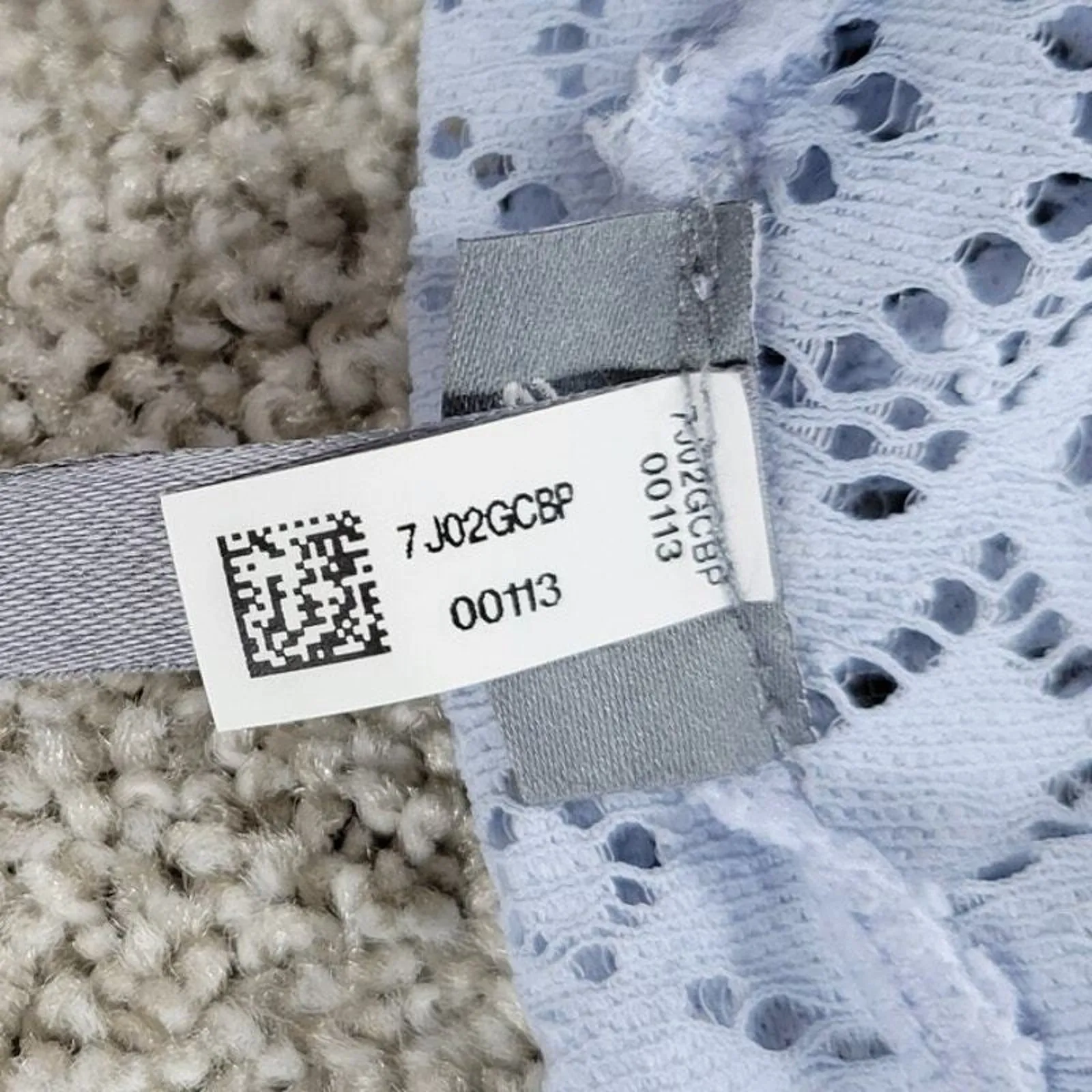 Aerie Lace Bralette Womens S Blue Padded Adjustable Crossed Strap Lingerie Top - Image 4