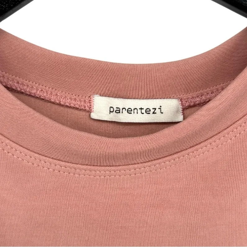 Parentezi REVOLVE Scuba Muscle Shoulder Pad Top Mellow Rose Pink Small Casual - Image 5