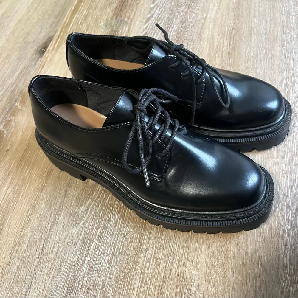 H&M Platform Lace-Up Loafers Black - Image 2