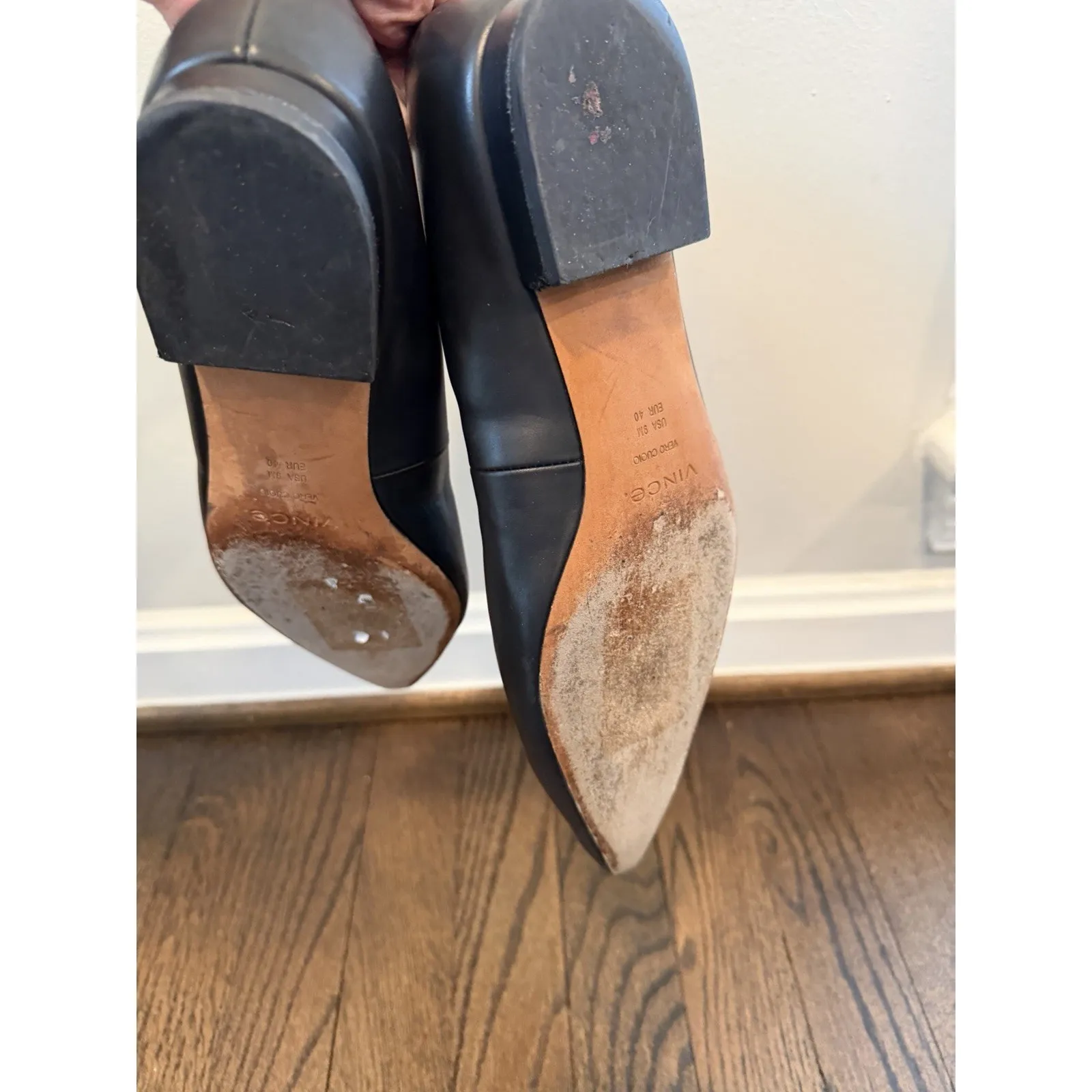 Vince Isabel Pointed Toe Black Women's Flat Slip-on Sz 9 Leather $330 - Image 11