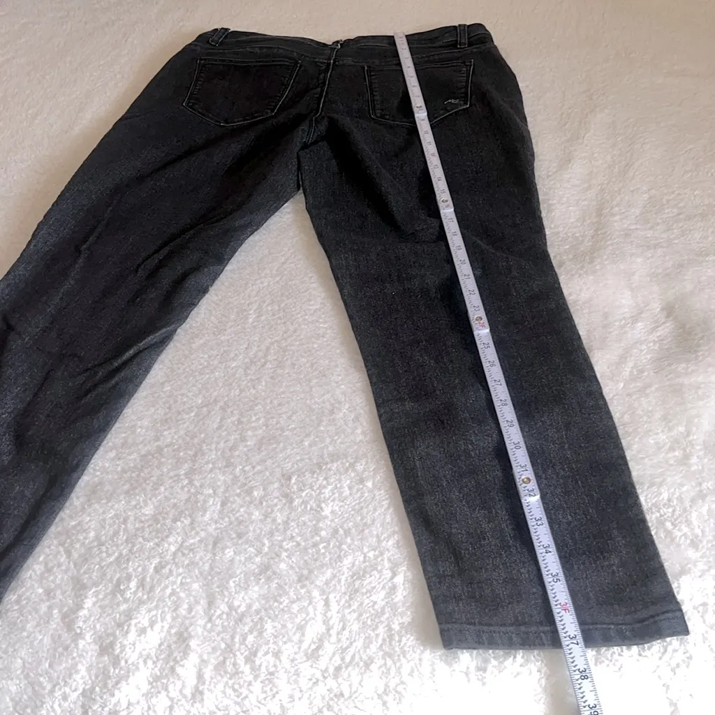 ModCloth Moto Style‎ Jean Black Wash Ribbed Knee XL - Image 6