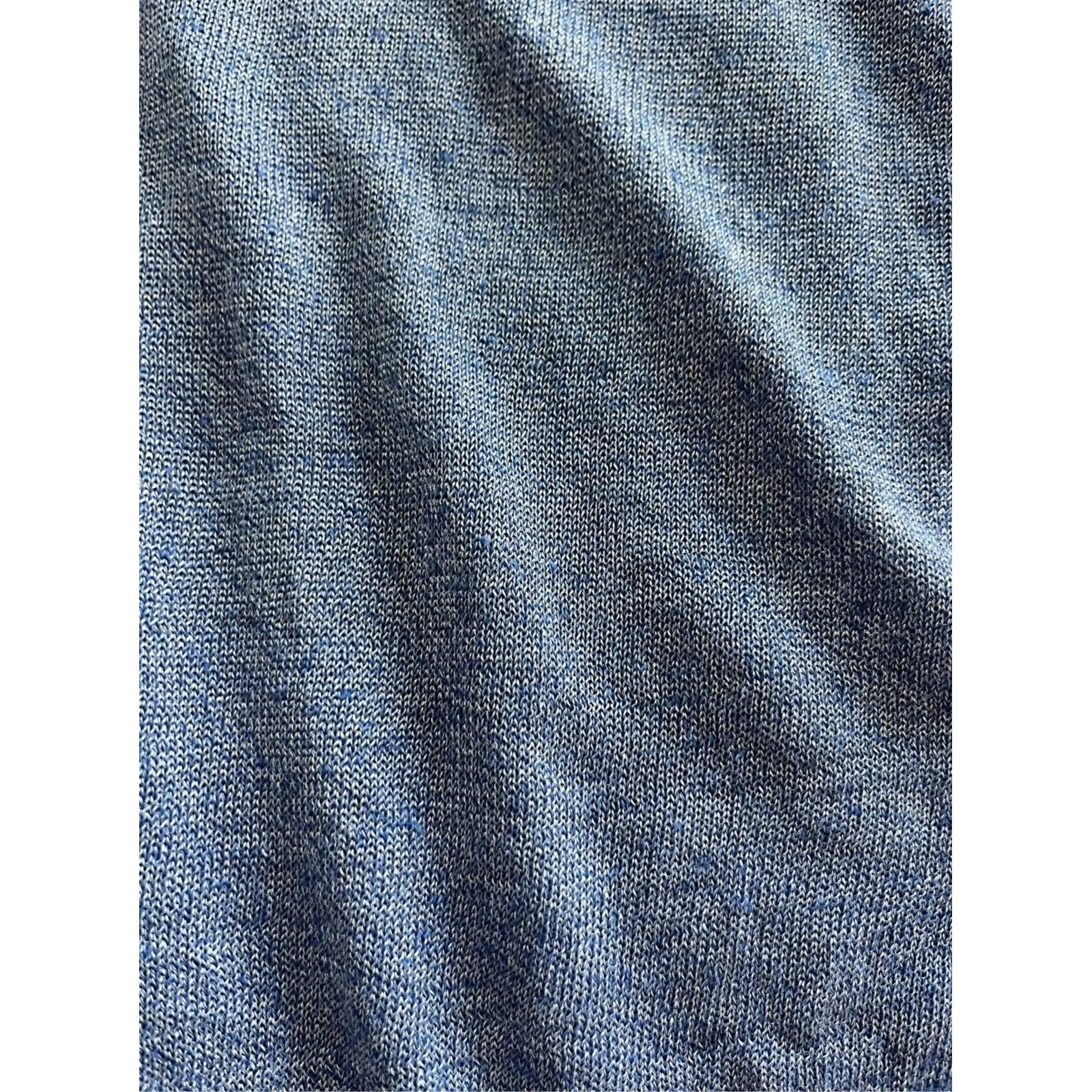 J.CREW  Sweater Womens Small Blue Sheer Linen Blend  V-Neck Side Buttons Preppy - Image 5