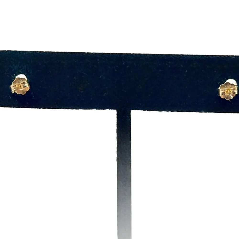 10K Gold Cubic Zirconia‎ Open Heart Post Earrings Love Sparkle Glam Date Night - Image 4