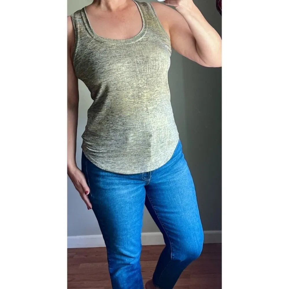 Sam Edelman Shimmery Gold and Black Hi-Low round hem Top/Tank/Shirt/Blouse S Med - Image 3