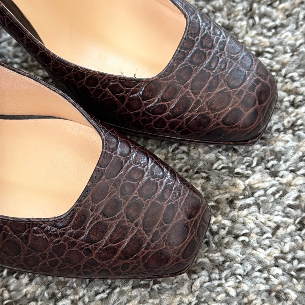 Cole Haan Brown Textured Heels - Image 7