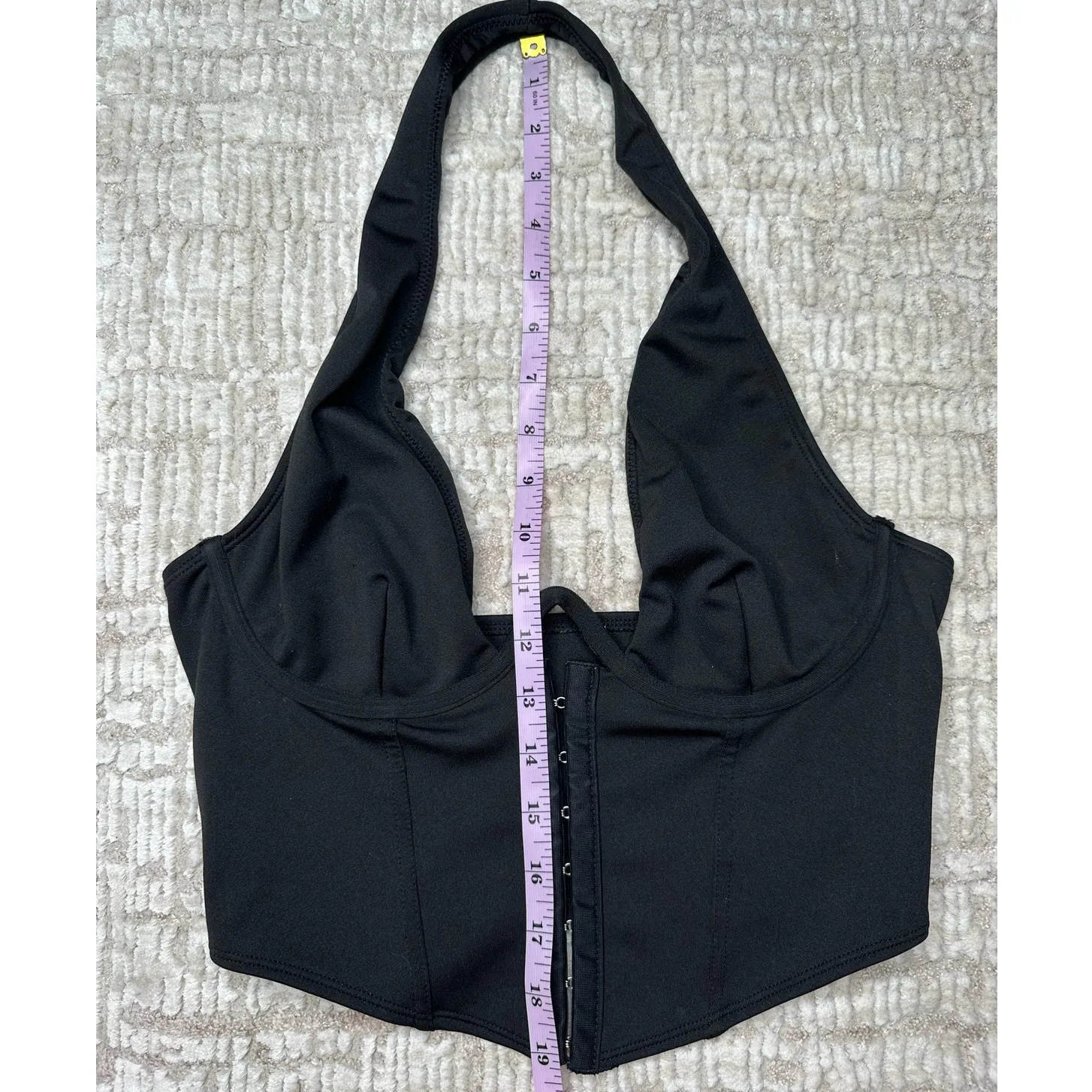 SheIn  Black Deep V Corset Top - Image 8