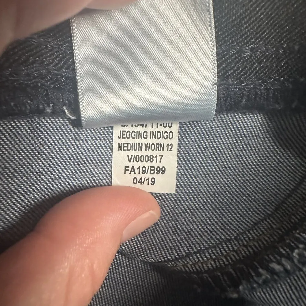 Old Navy Rockstar Jeggings Womens 6 Blue Distressed Pull On Stretch Skinny Jeans - Image 7