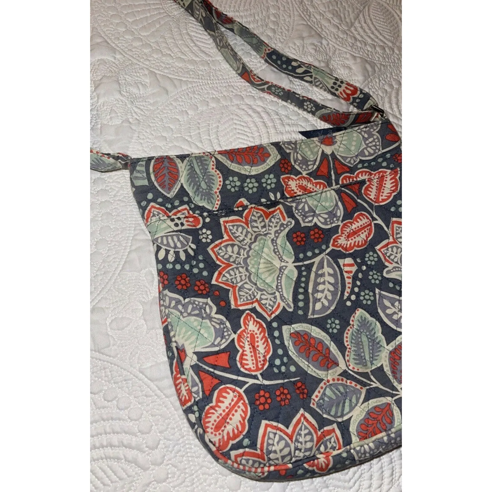 VERA BRADLEY Hipster Crossbody‎ Purse Blue - Image 3