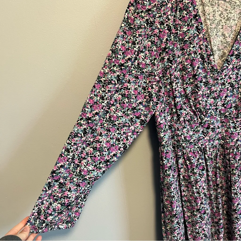 Ava and Viv Target Floral V-neck Long Sleeve Dress Size XXLarge - Image 4