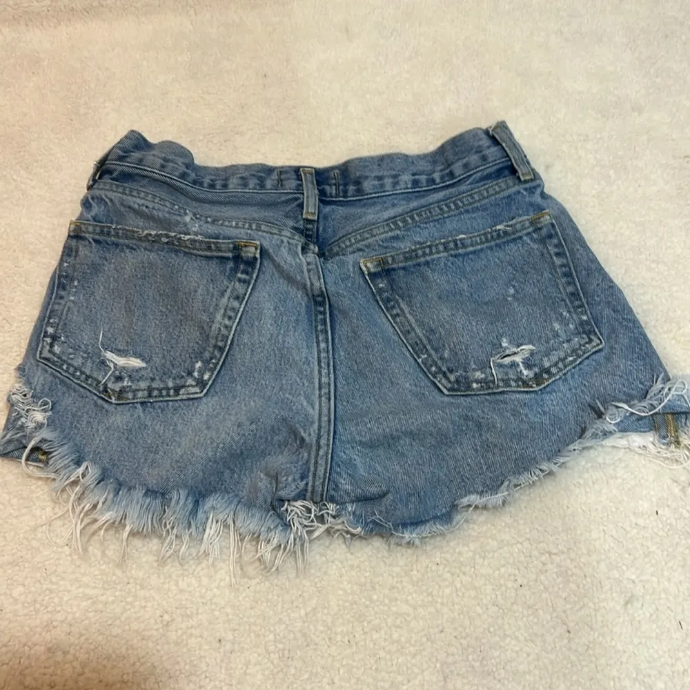 AGOLDE Parker Vintage Frayed-Hem Denim Cut Off Shorts Size 25 - Image 4