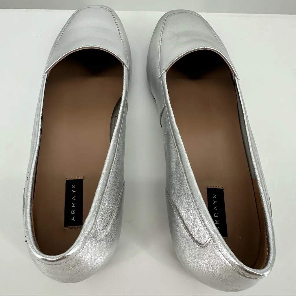 Array Freedom Leather Flats size 7.5 Metallic Slip - Image 10