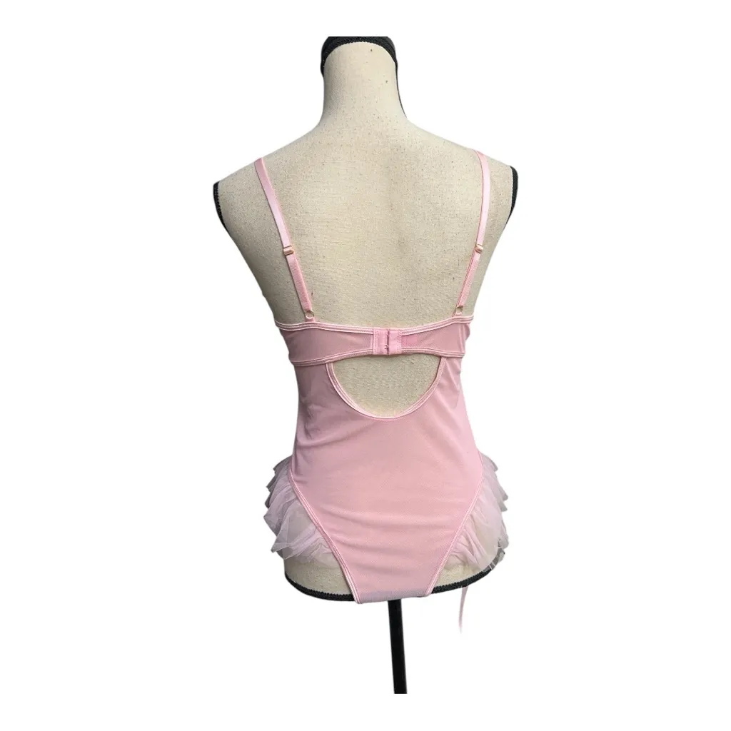 Womens Pink Sexy Bodysuit Lingerie Size M Size M - Image 3