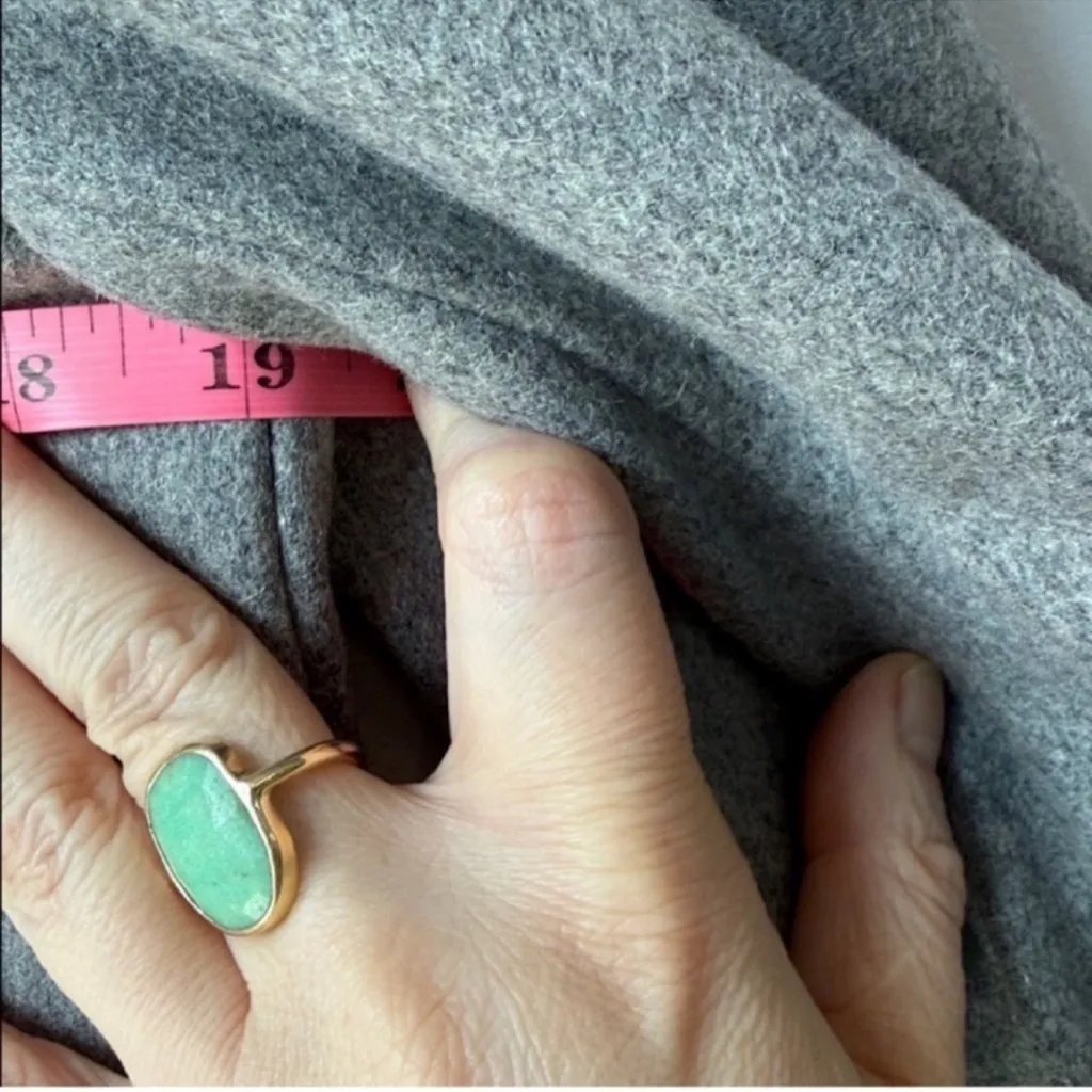 By Malene Birger Medium Wool Military Style Elegant Gray Coat - Image 7