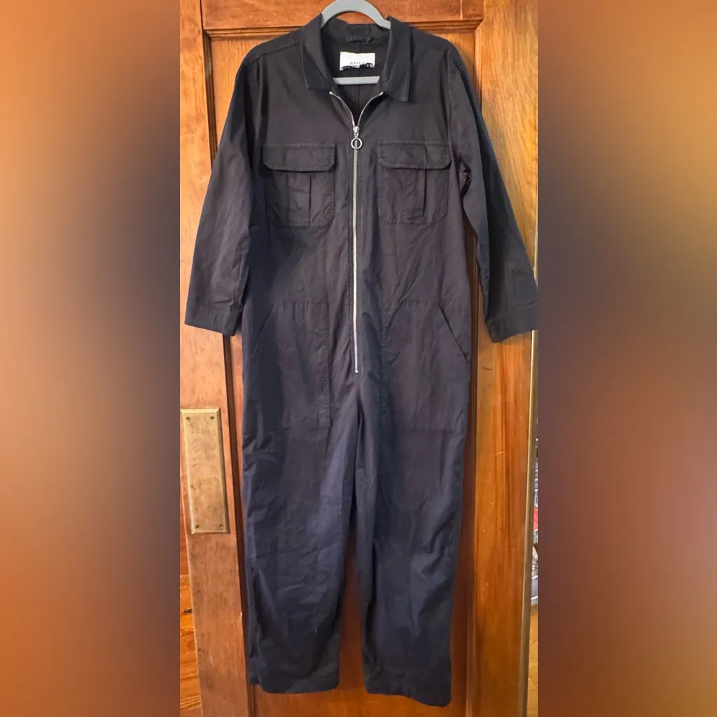 Pistola Alison Zipper Jumpsuit in Fade to Black- Size Large - Image 2