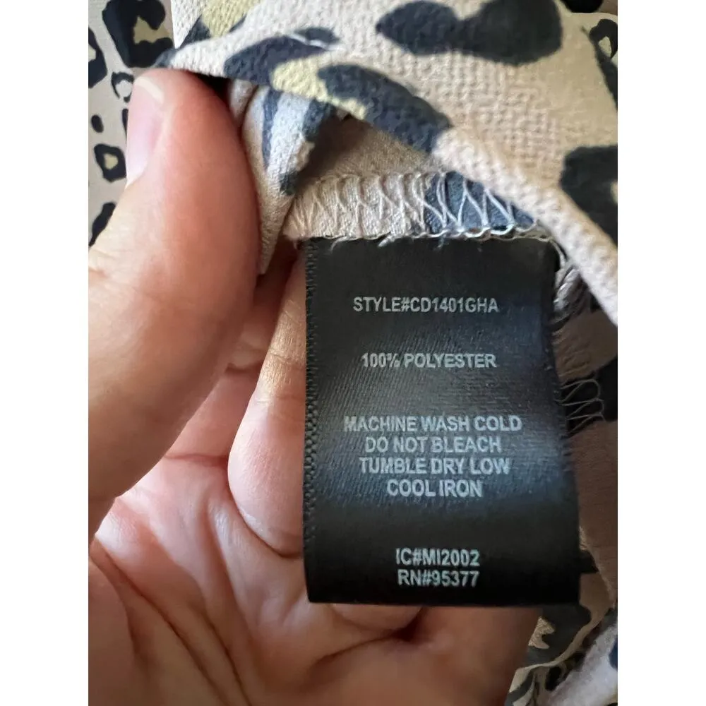 Sanctuary Leopard Animal Print Smocked Sleeveless Square Neck Midi Dress Size 0 - Image 8