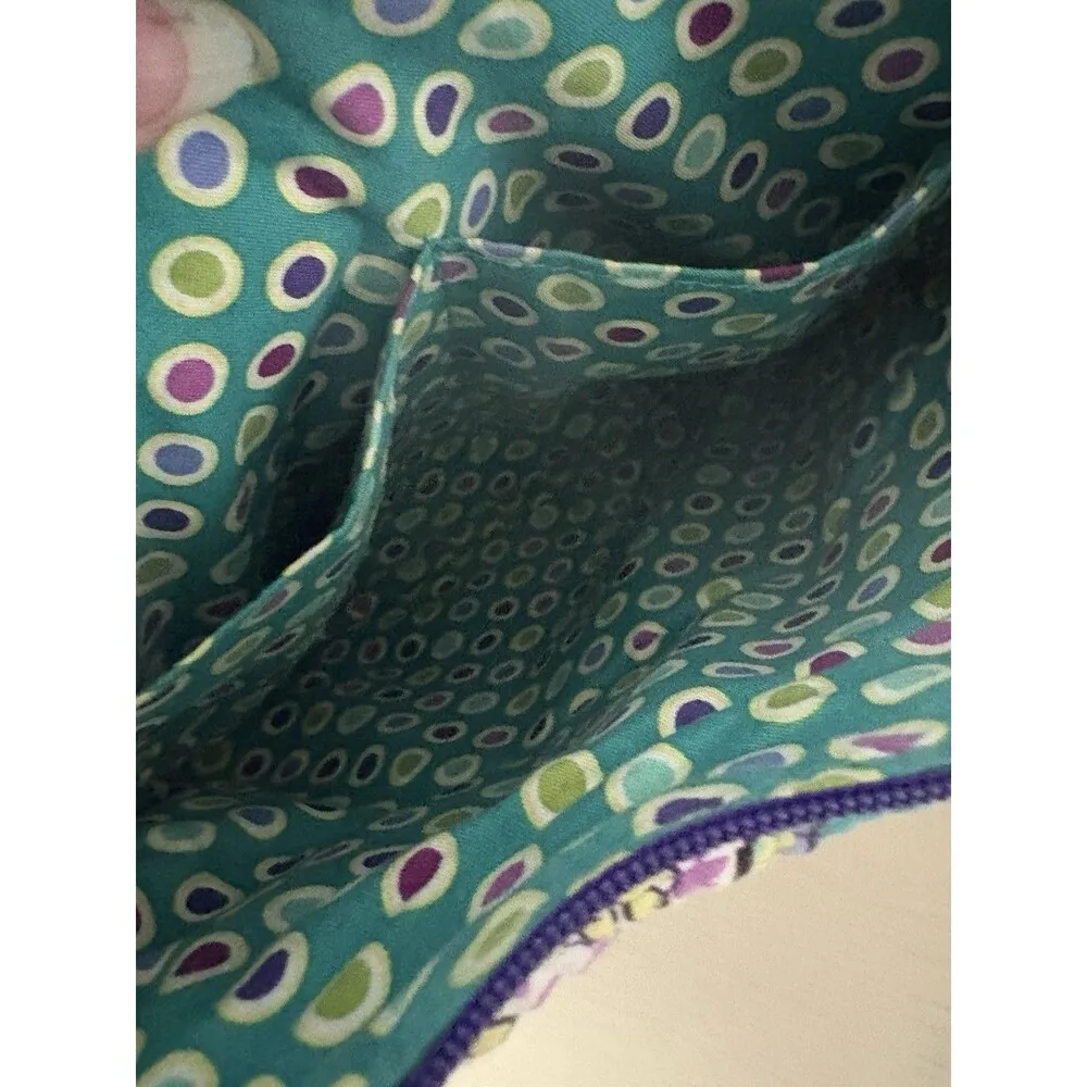 Vera Bradley Purple Heather Paisley Saddle Crossbody Hipster Bag Purse Quilted - Image 5