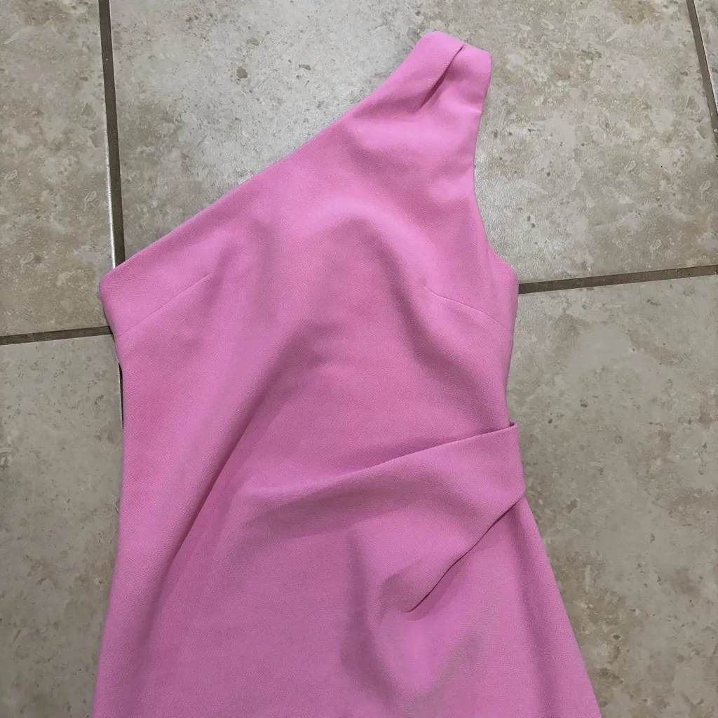 Petal & Pup Nadene one-shoulder midi dress in pink size 0 - Image 4