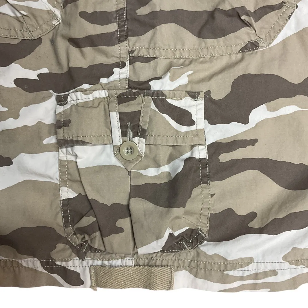 Gap Surplus Women's Multicolored Poplin Camo Cargo 100% Cotton Skirt Y2K Size 6 - Image 4