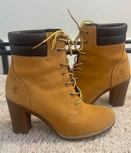 Timberland Allington Lace-Up Bootie Wheat Tan Size 7 - Image 3