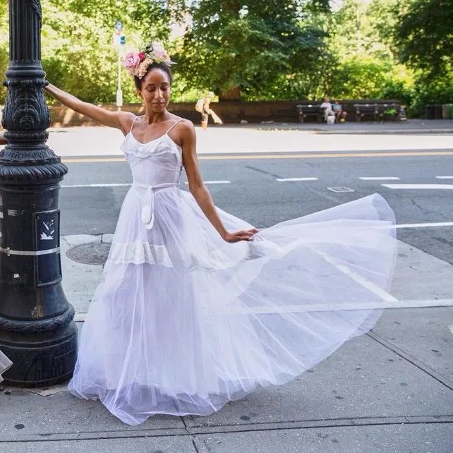 NWT LOVESHACKFANCY Avianna Antique Gown White Size 2 Silk - Image 5