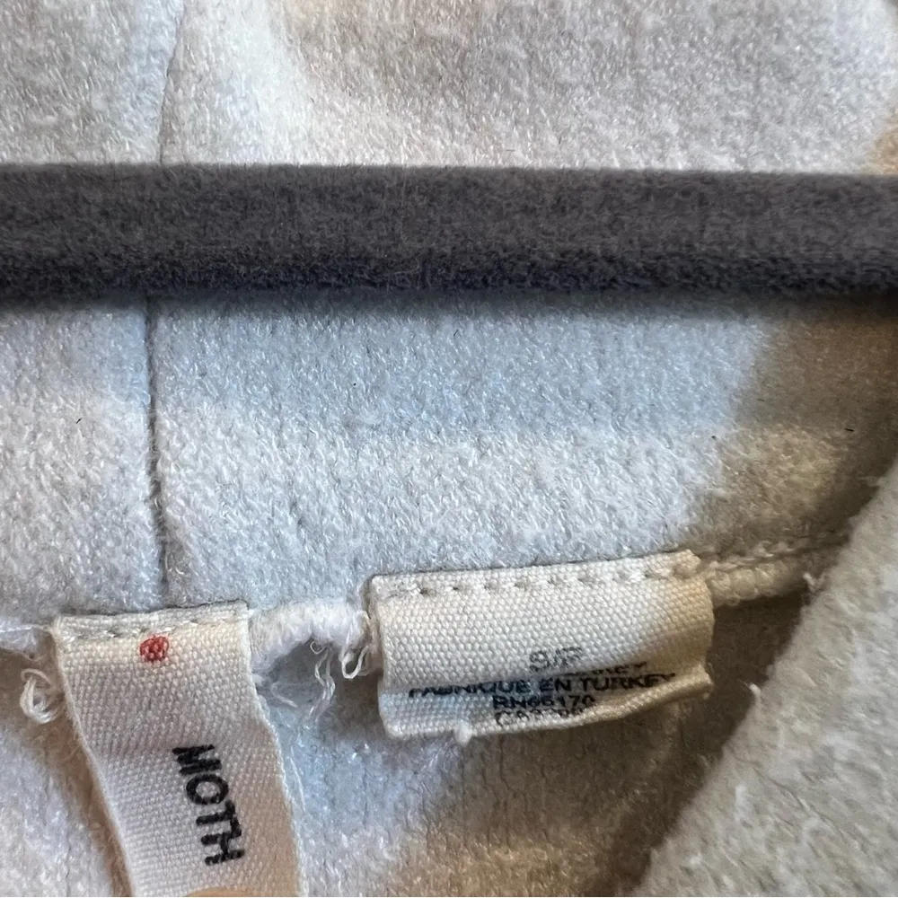 Anthropologie Moth Gray & White Striped Mock Neck Sleeveless Sweater | S - Image 3