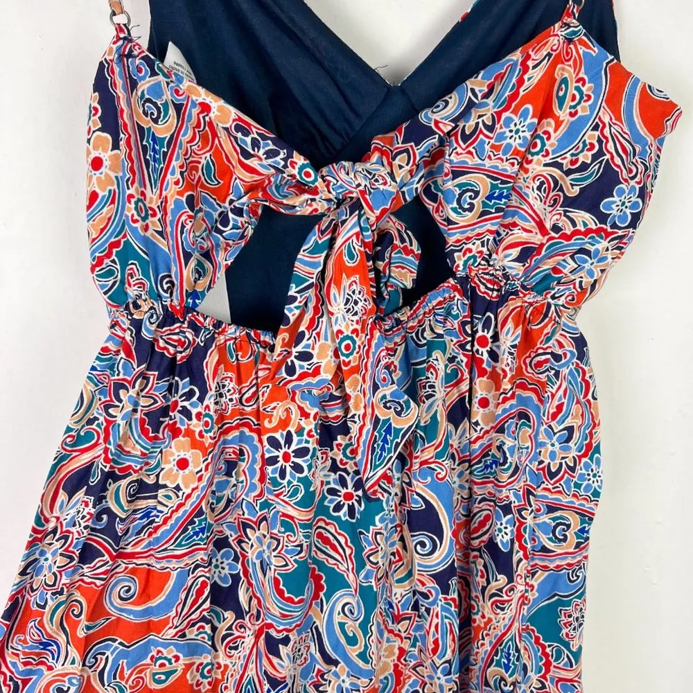 NWT Japna Sleeveless Floral Tie Back V-Neck Midi Dress Size Small S NEW - Image 9