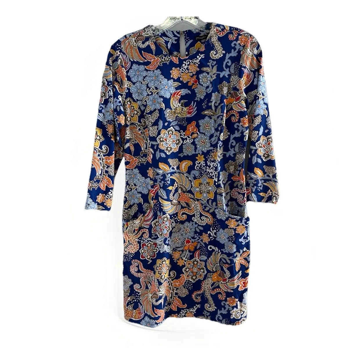 J. McLaughlin Catalina Cloth Catalyst Floral Midi Dress Navy Multi Size XS - Image 10