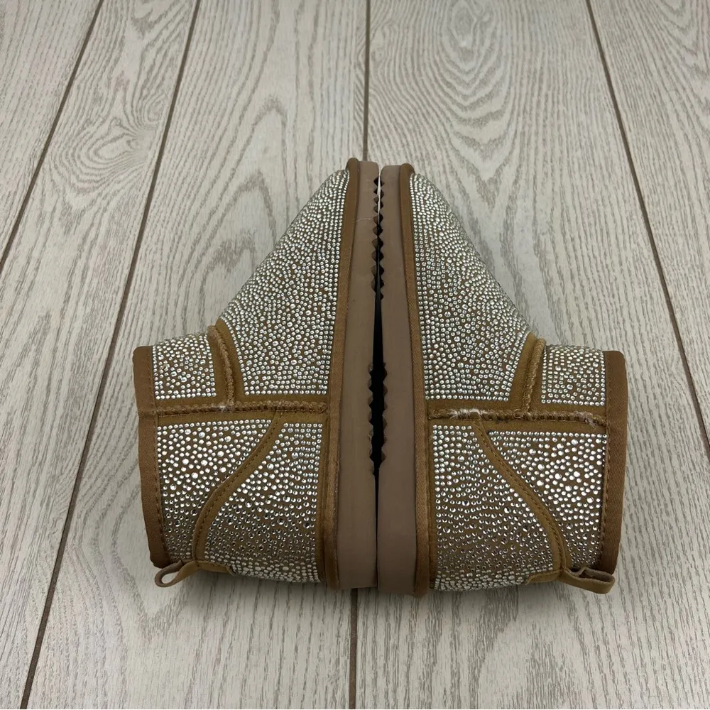 I.N.C. International Concepts Ariee Mini Cold Weather Booties 10M Tan Bling $60 Size 10 - Image 3