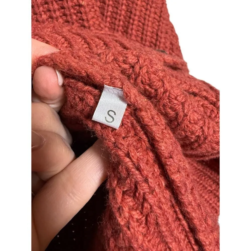 NWT Never a Wallflower Rust Embroidered Bug Cardigan Sz. S Brown - Image 5