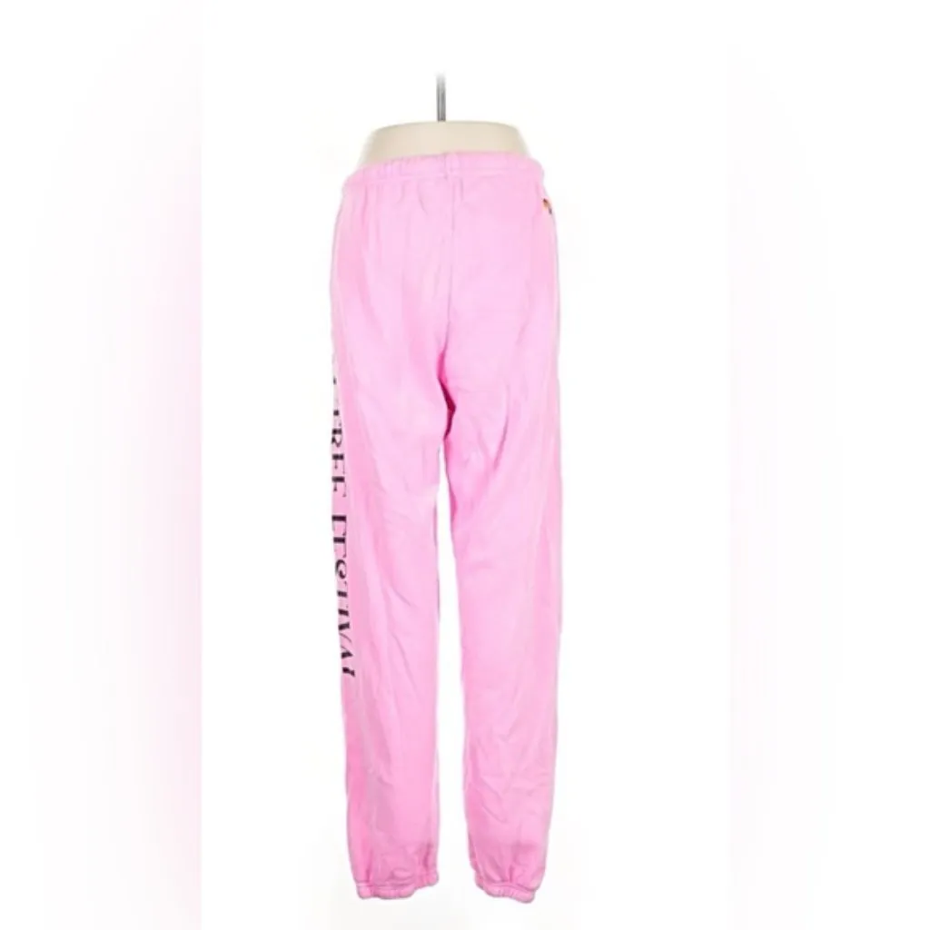 Aviator Nation Pink and Orange Knit Pants - Image 2
