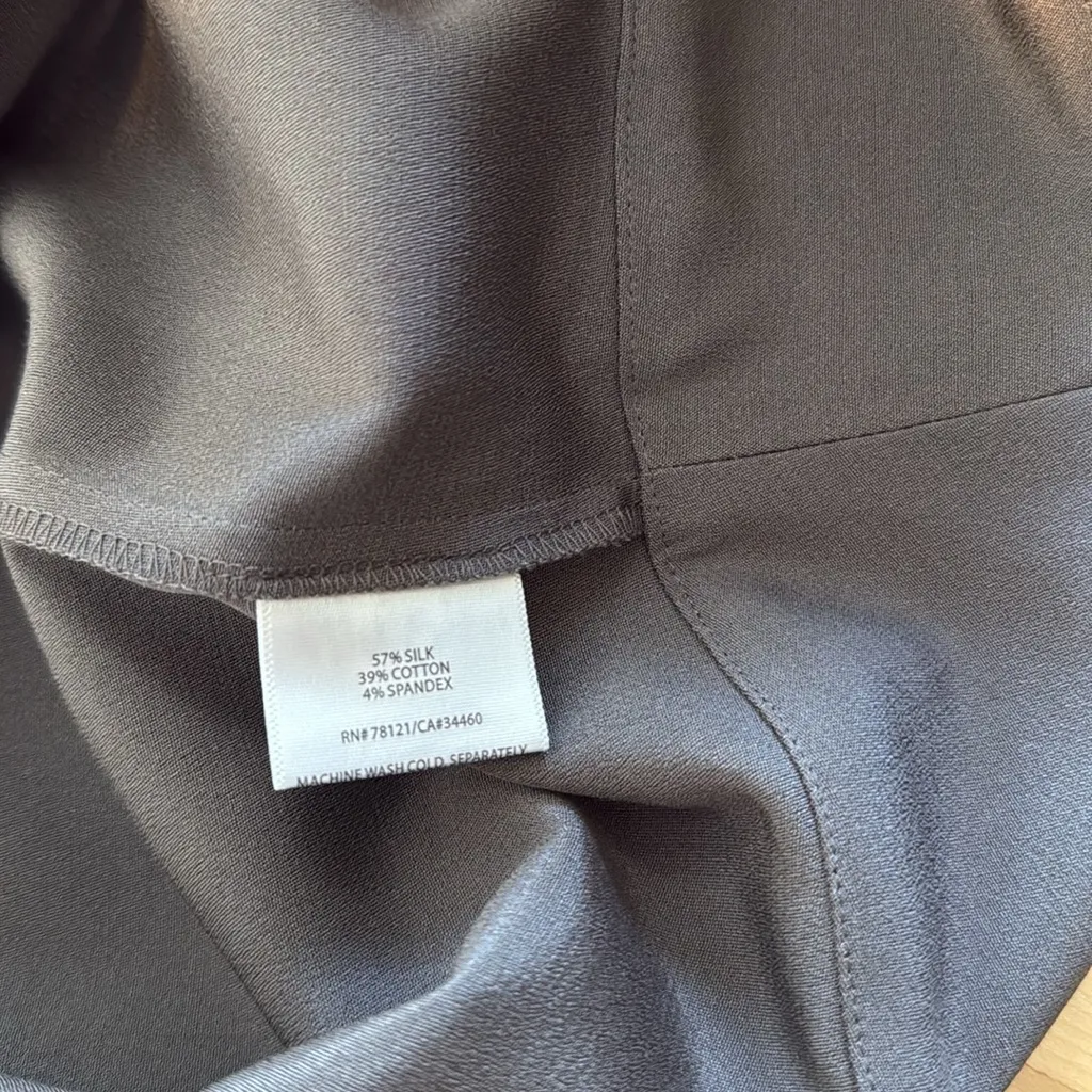 NWT Eileen Fisher High-Rise Silk Cotton Stretch Woven Career Dress Pant Trouser, - Image 10