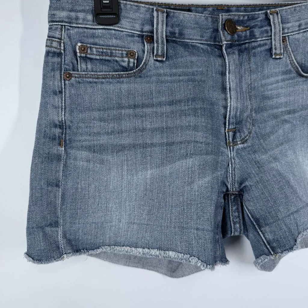 J. Crew Indigo Denim Cut Off Short Size 26 Blue - Image 3