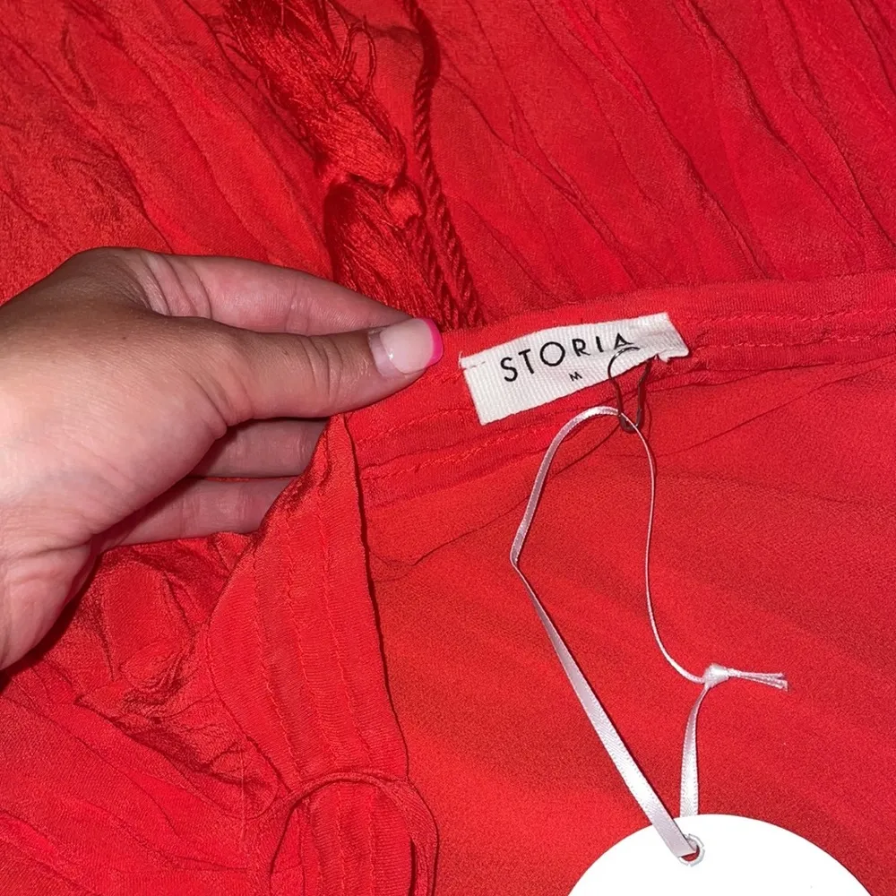 NWT Bright Red Triple Threads Ruffle Dress - Image 6