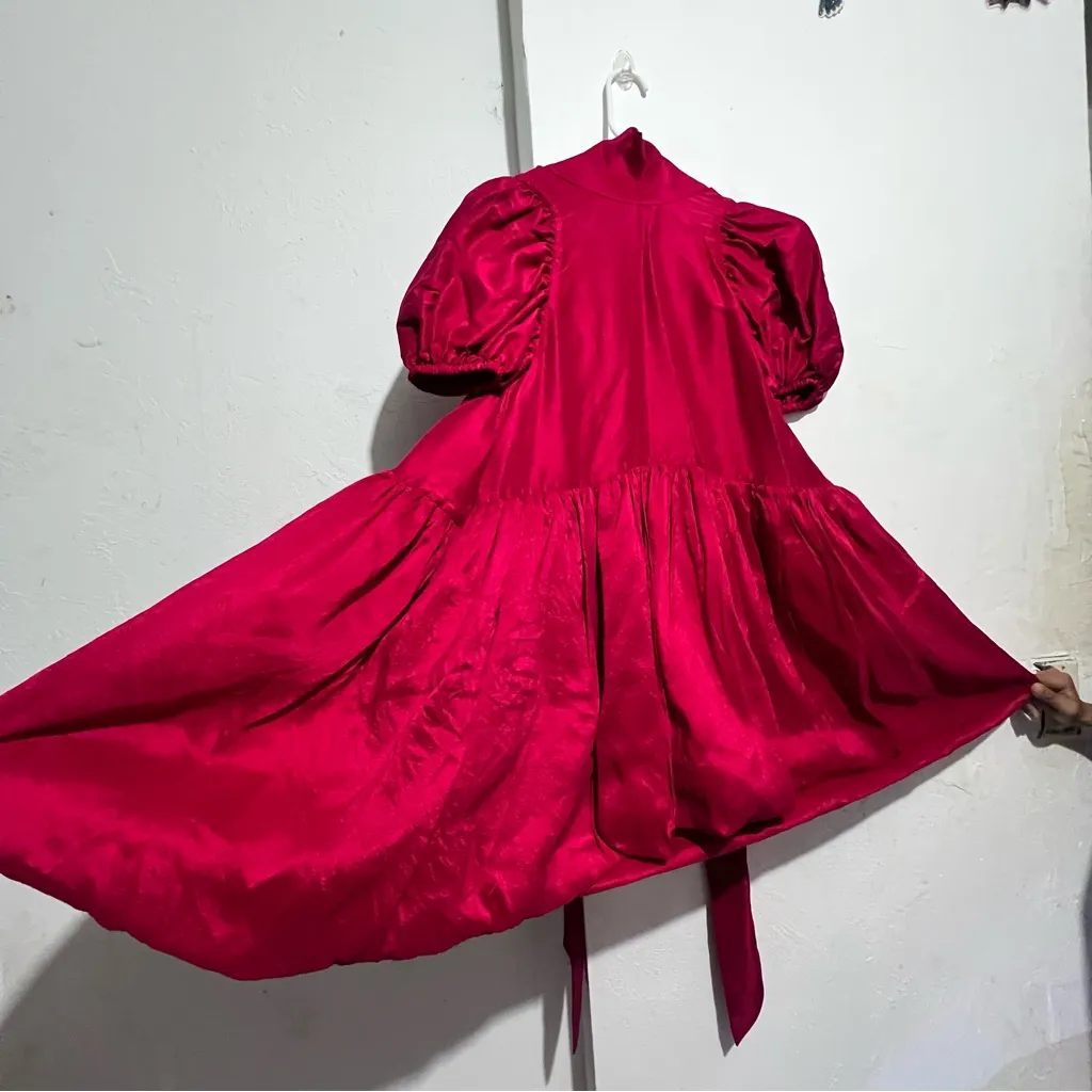 Elegant Red Dress with Bow Azeeza silk dress : Box OW6 Size XS - Image 8