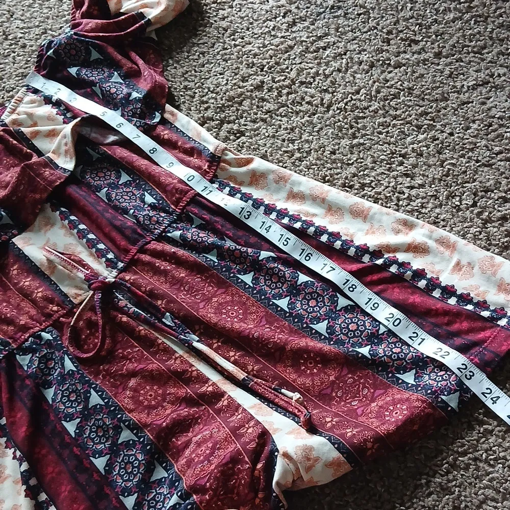 Rue 21  boho ruffle top off shoulder Romper size large - Image 13