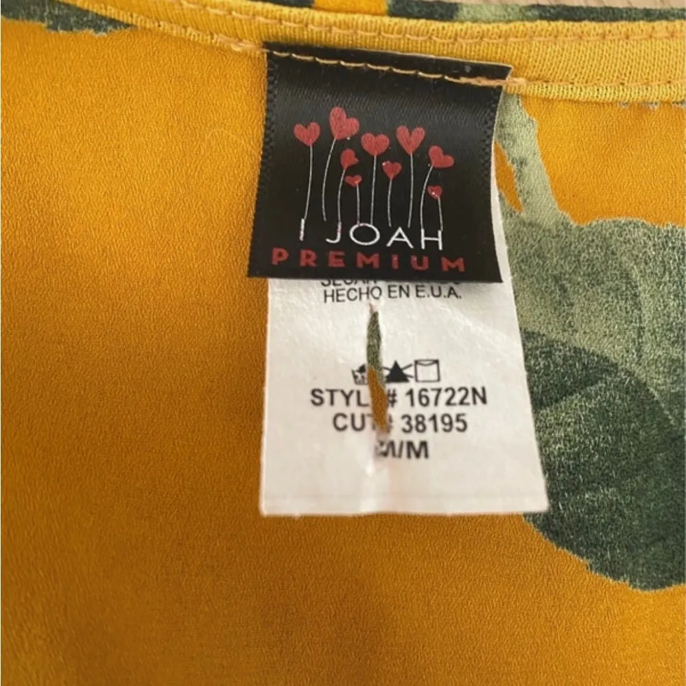 I JOAH Premium Floral Kimono Cover Up Top Open Front Cardigan M Yellow Size M - Image 7