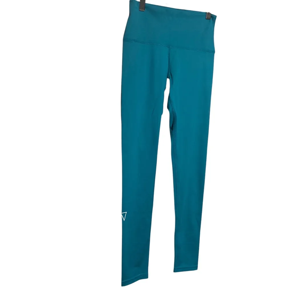 DAE Activewear Power‎ move leggings Deep Teal size small 7/8” length High waist Green - Image 4