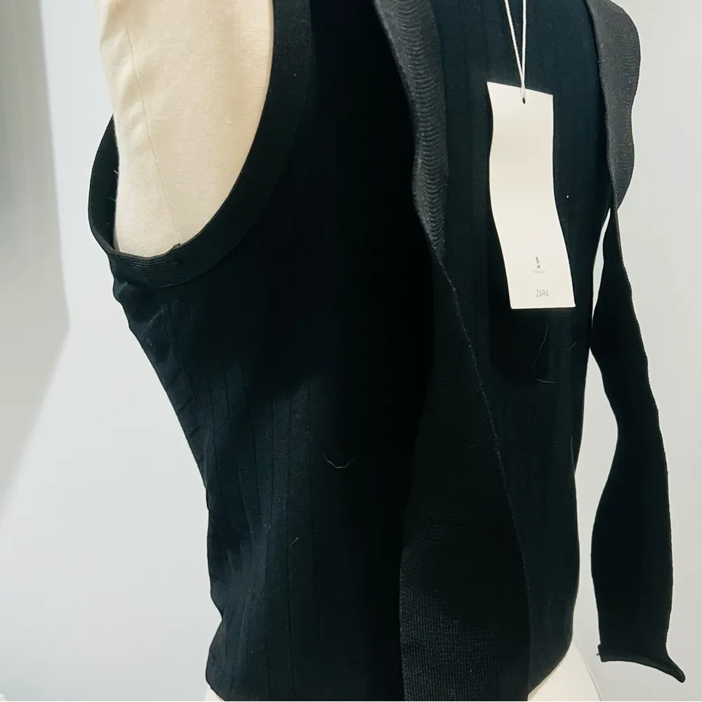 ZARA BLACK WIDE STRAP TANK TOP - Image 3