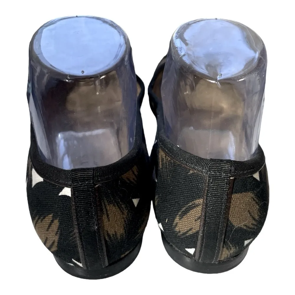 Talbots black and brown slip on flats size 7B - Image 4